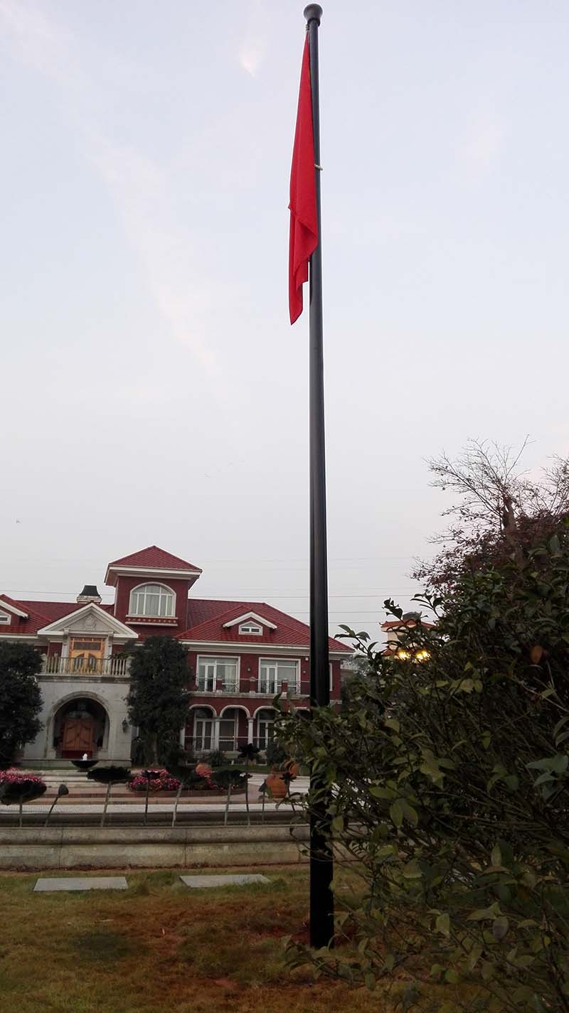 黑色烤漆别墅旗杆